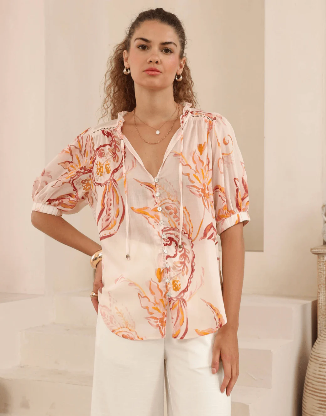 Iris Maxi Botanica Blush Top - Image 2