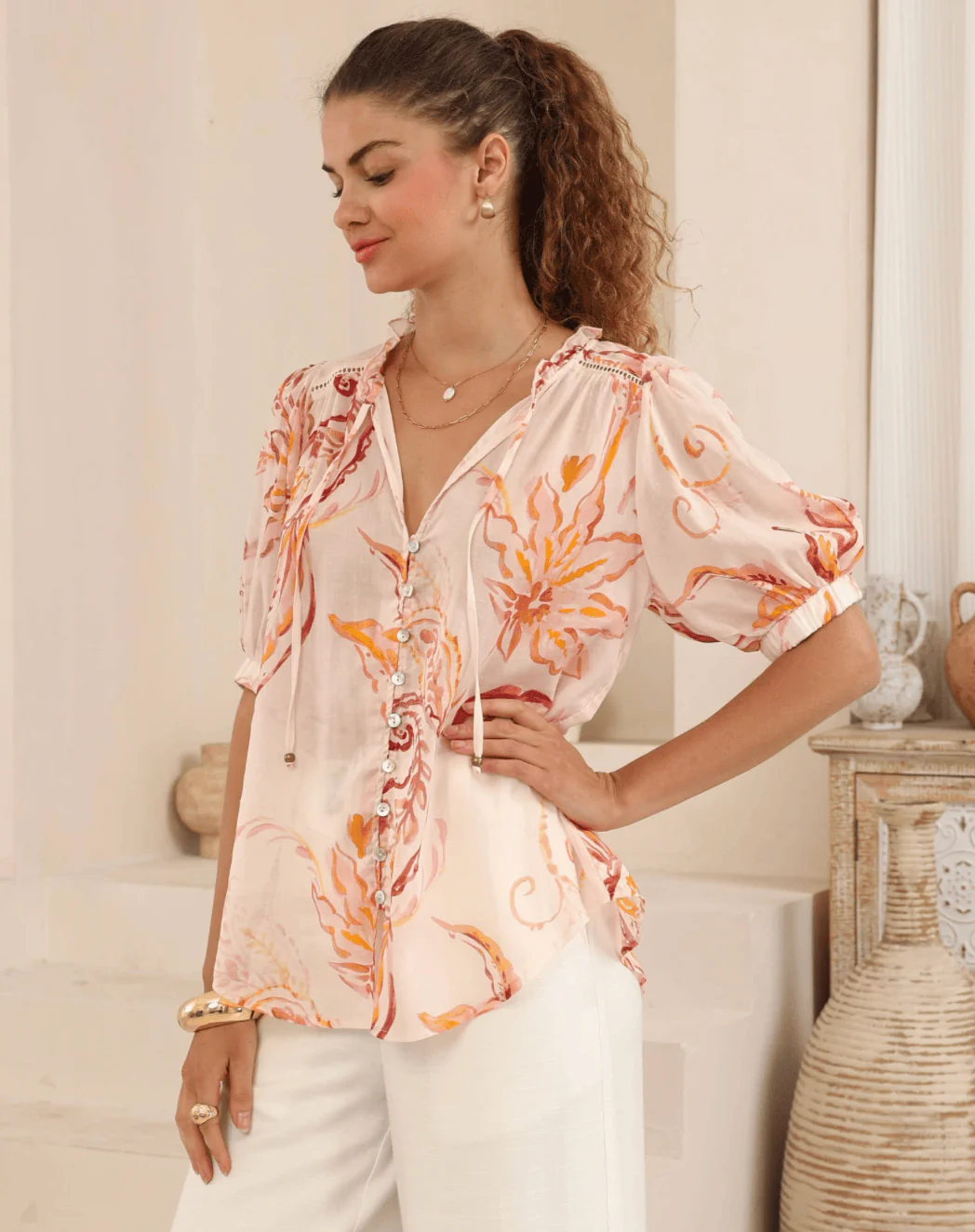 Iris Maxi Botanica Blush Top - Image 3