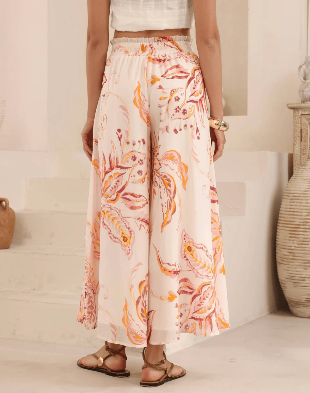 Iris Maxi Botanica Blush Wide Leg Pant - Image 4