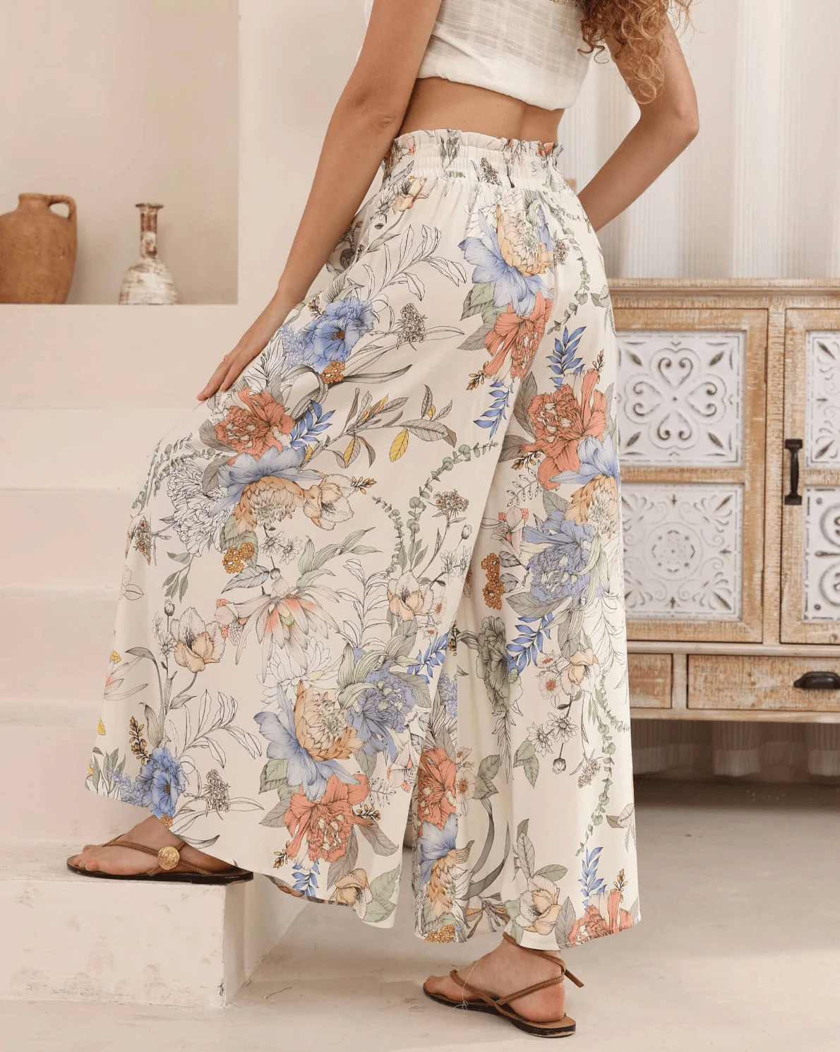 Iris Maxi Botanical Meadow Wide Leg Pant - Image 4