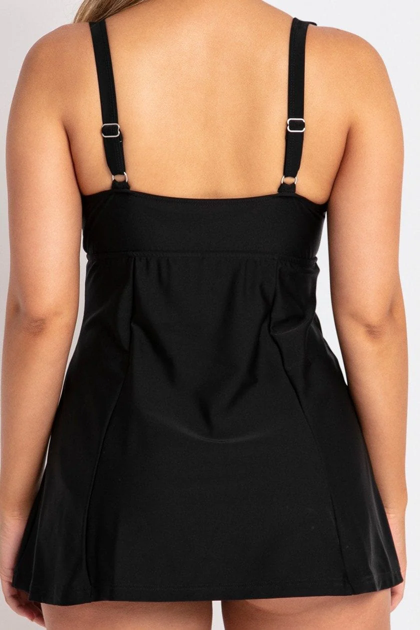 Jantzen Cosmo Mesh Ruffle Swim Dress One Piece - Image 4
