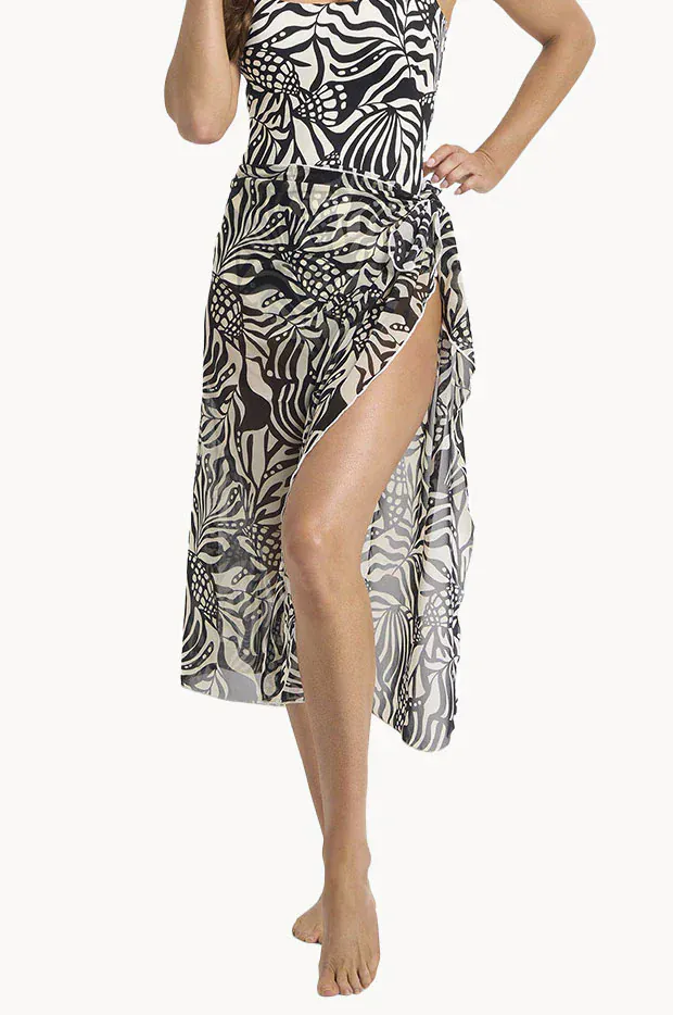 Jantzen Seashells Midi Mesh Sarong - Black