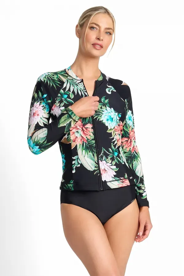 Jantzen Select Long Sleeve Mast Rashie - Black