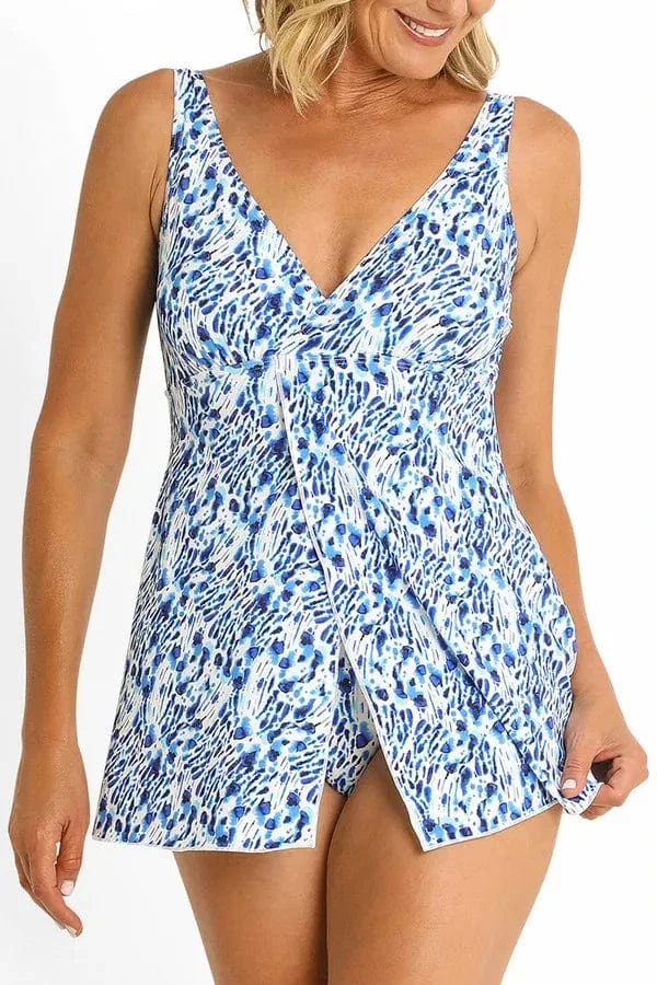 Jantzen Symbio Slimline Swim Dress - Navy - Image 3