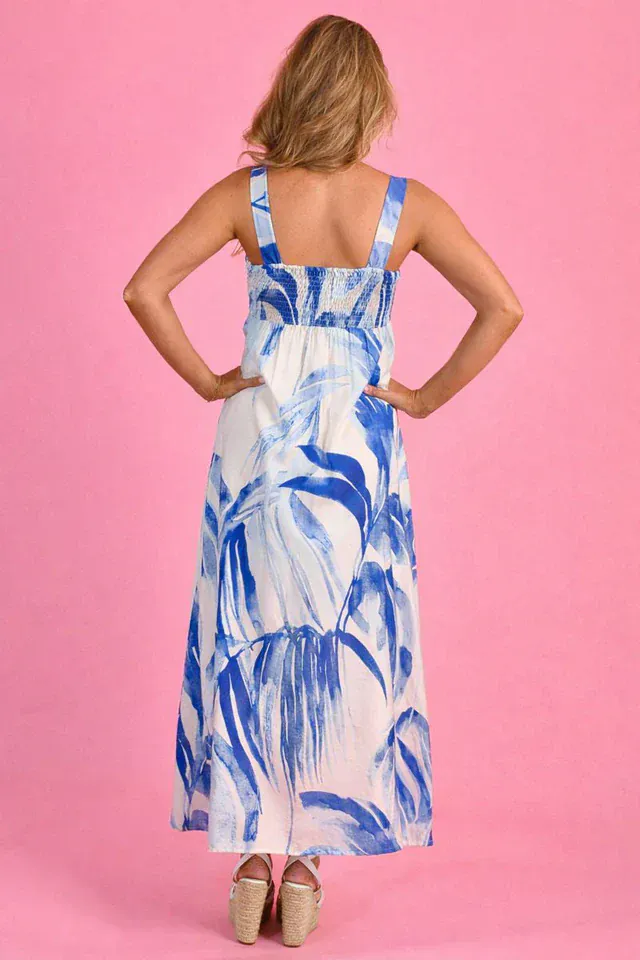 Jar Of Hearts Bardot Maxi Dress - Blue Crush - Image 3