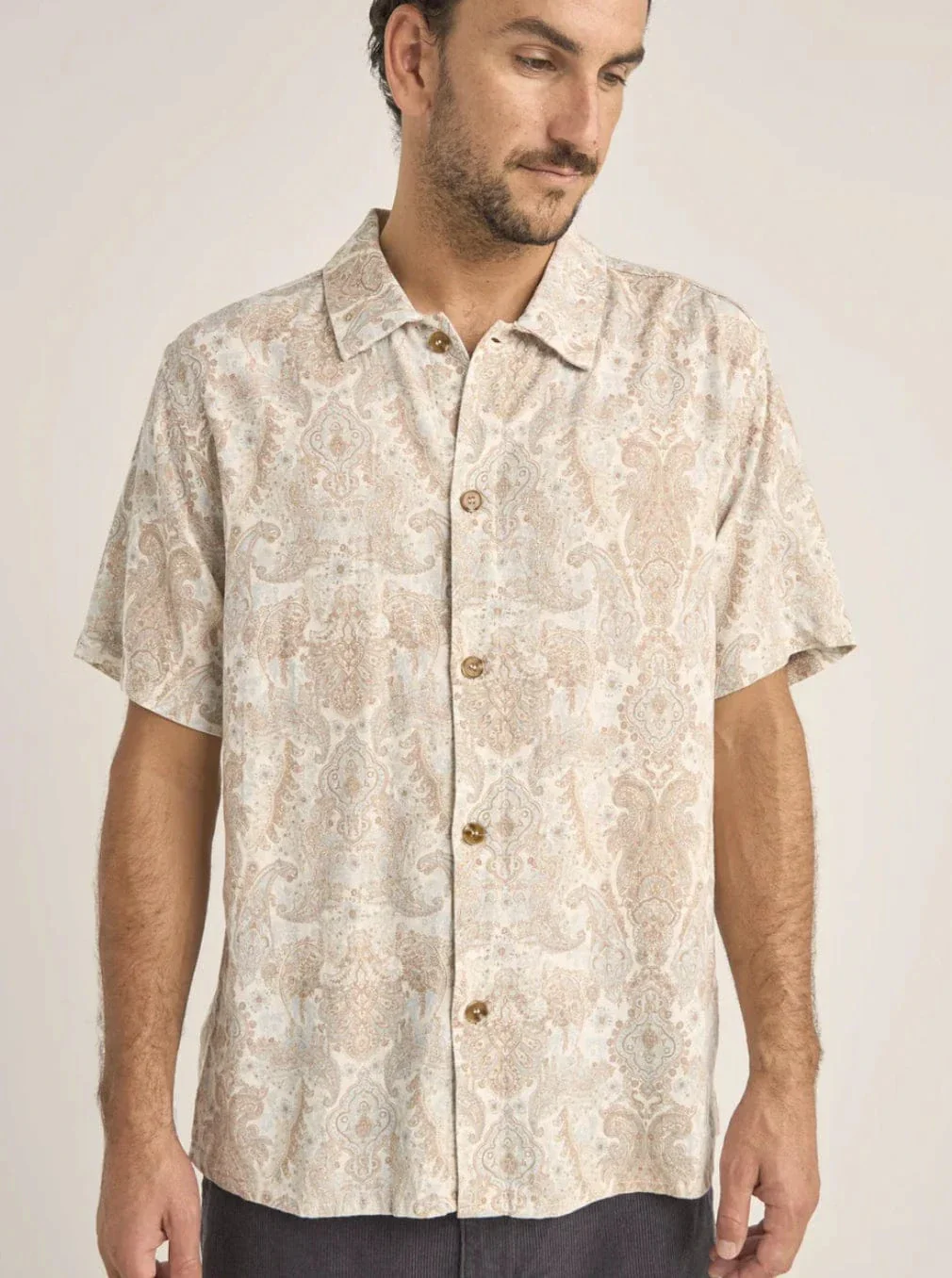 Rhythm Jean Paisley SS Shirt - Cream