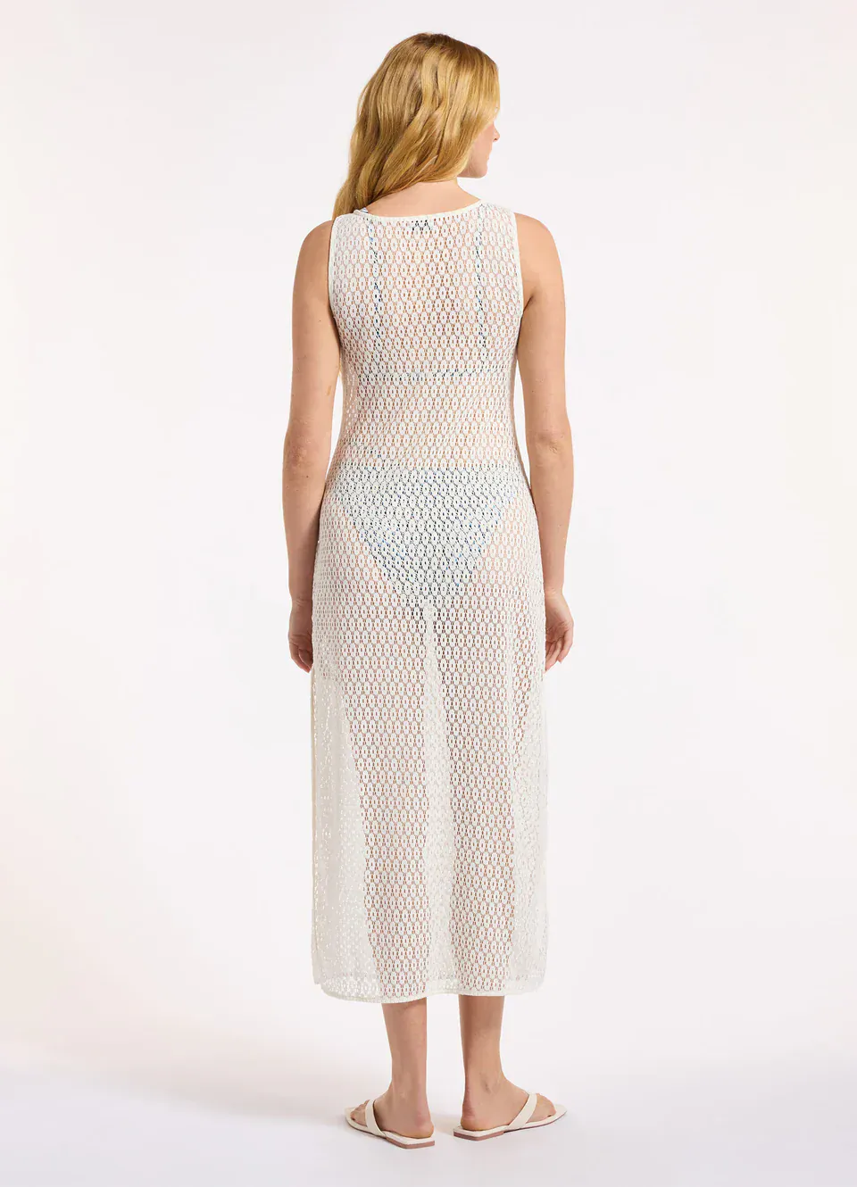 Jets Jetset Stretch Lace Dress - Cream - Image 2
