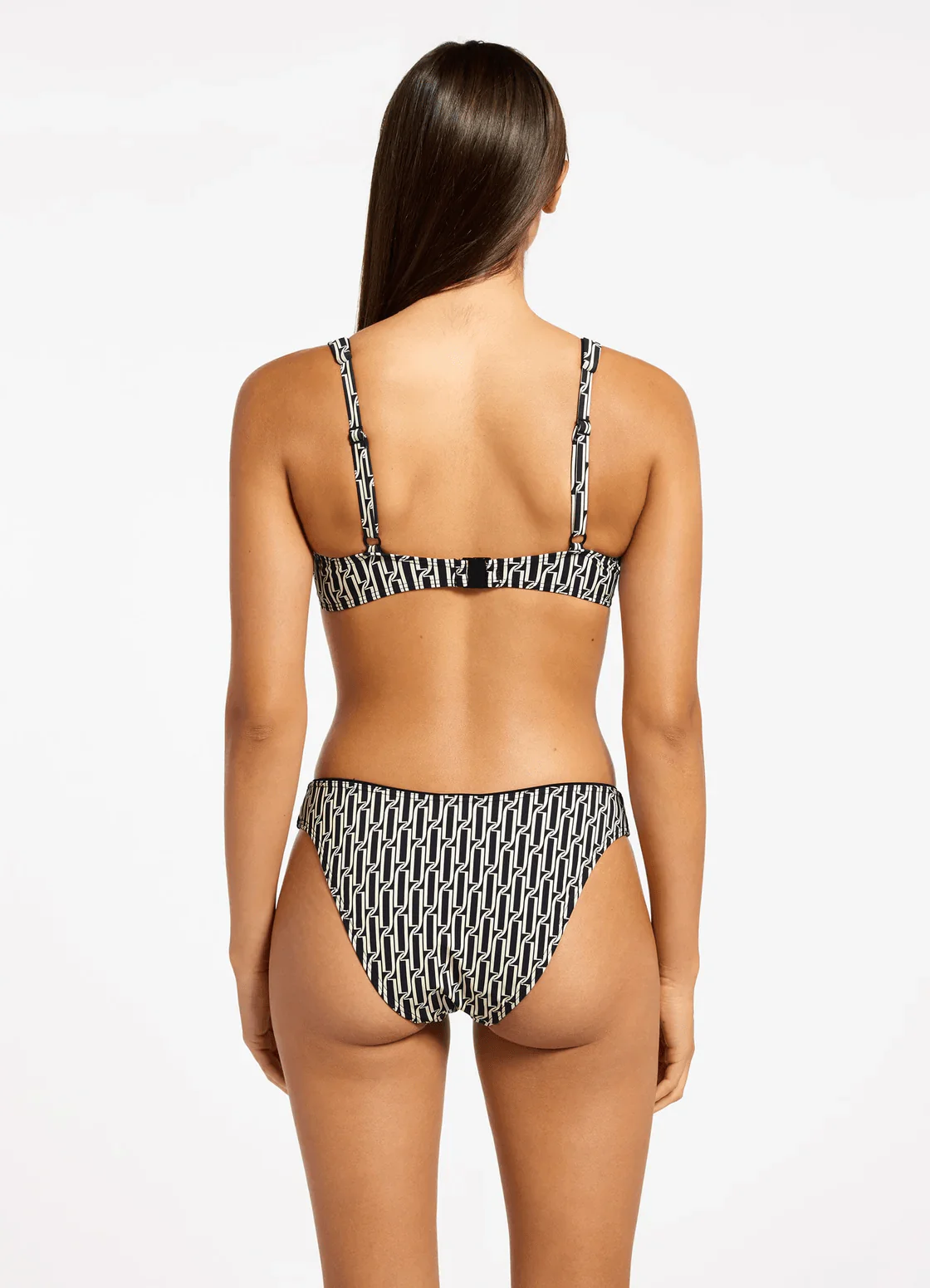 Jets Spring Geo Underwire Tri Top - Black - Image 2