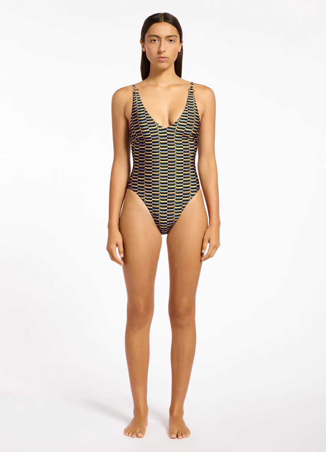 Jets Urban Geo Multifit Plunge One Piece - Cacti - Image 4