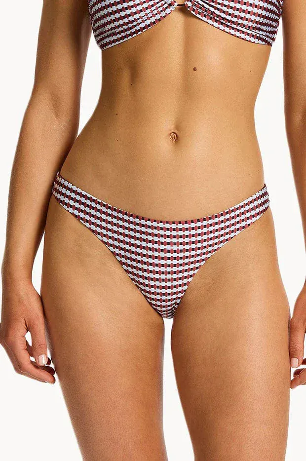 Jets Zarla Geo Bandeau Top & Hipster Pant Bikini Set - Ruby - Image 3
