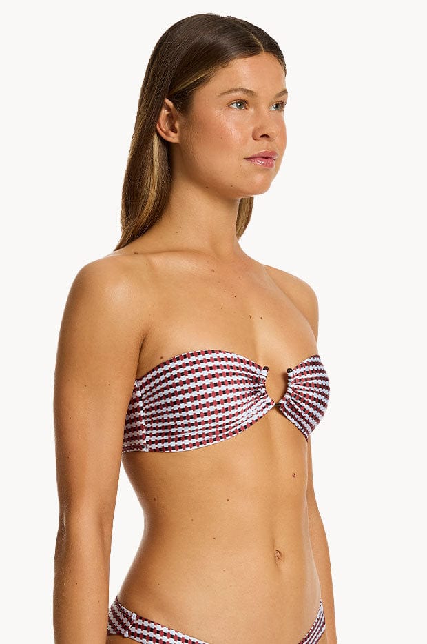 Jets Zarla Geo Bandeau Top - Ruby - Image 5