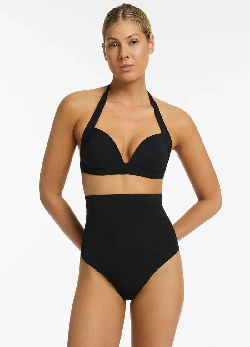 Jetset Moulded Halter Bikini Top - Black* - Image 2