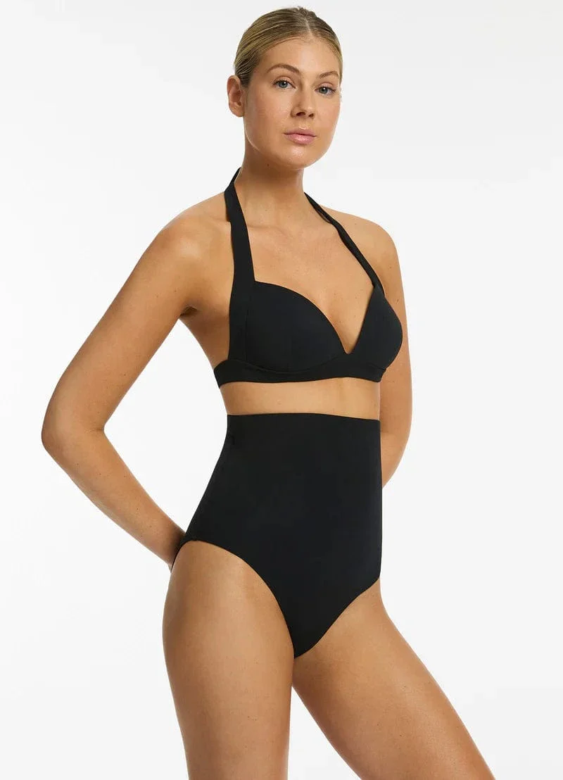 Jetset Moulded Halter Bikini Top - Black* - Image 4