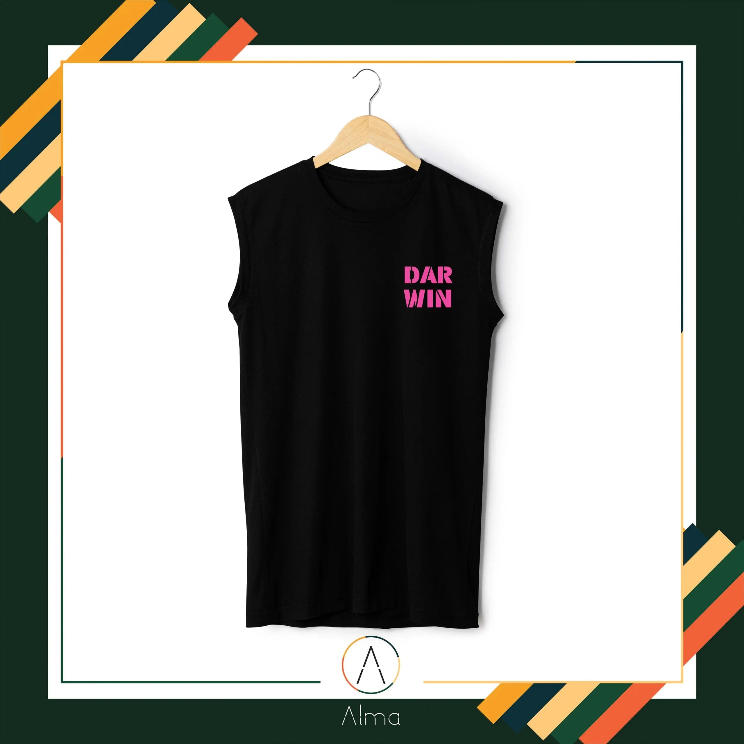 Jumping Crocodile Black Singlet - Image 2