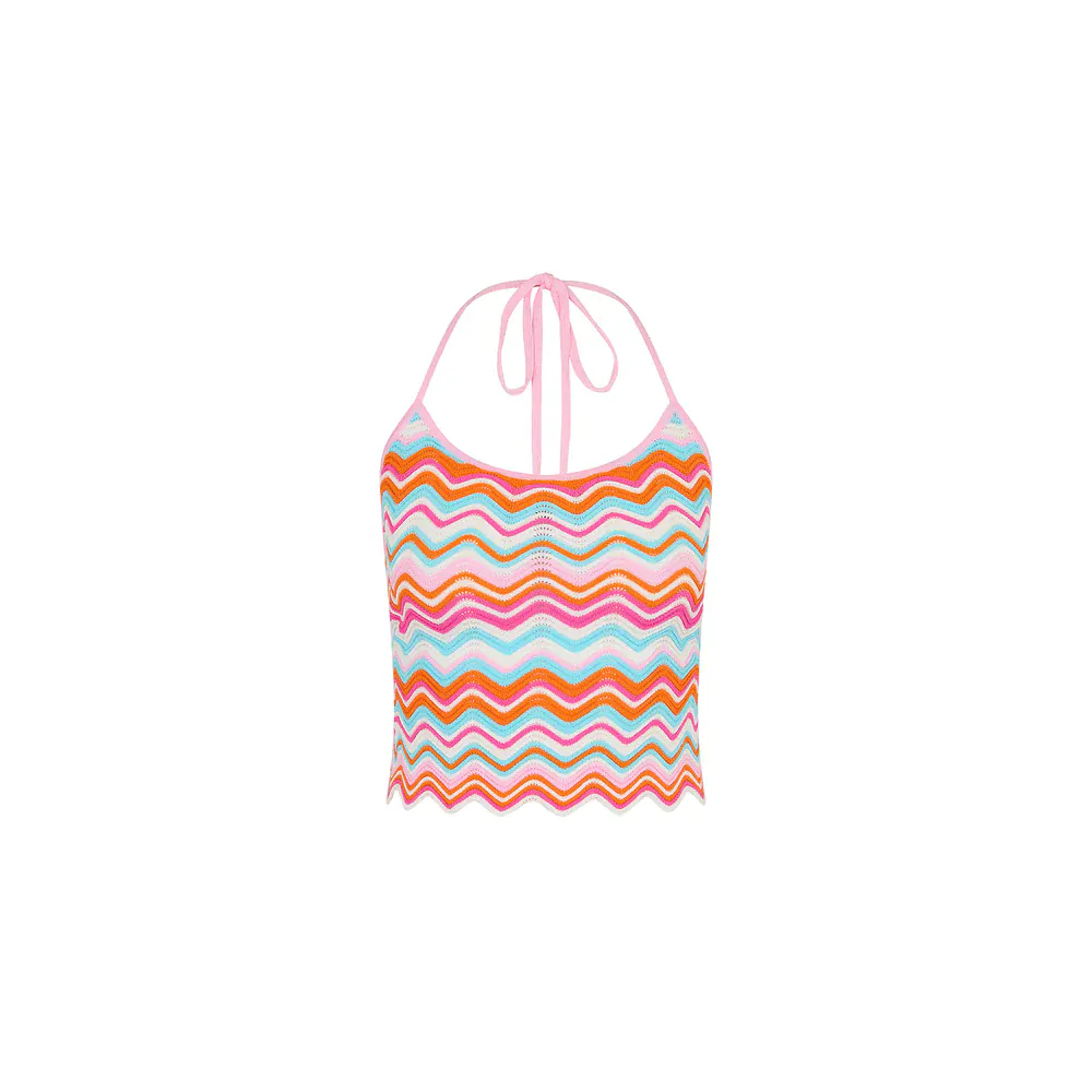 Kulani Kinis Sunset Wave Backless Knit Tank - Image 4