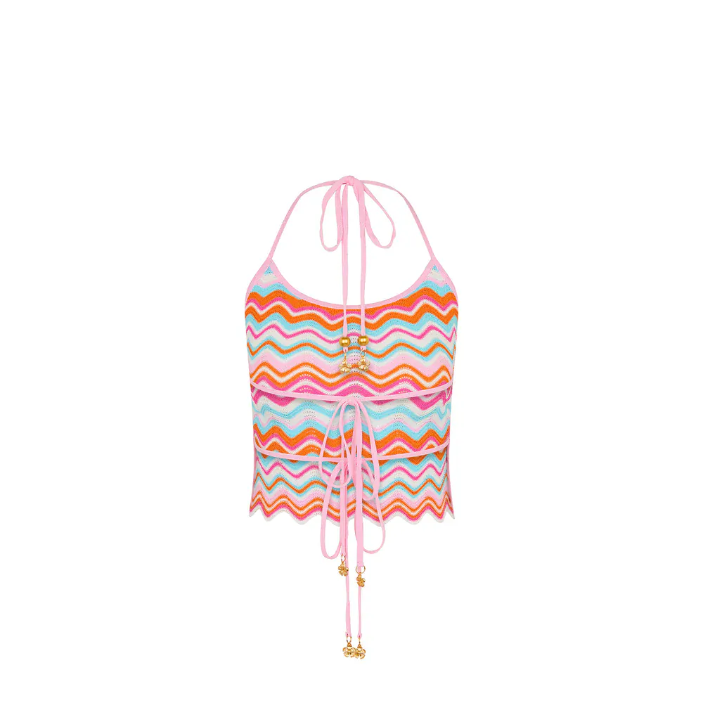 Kulani Kinis Sunset Wave Backless Knit Tank - Image 5