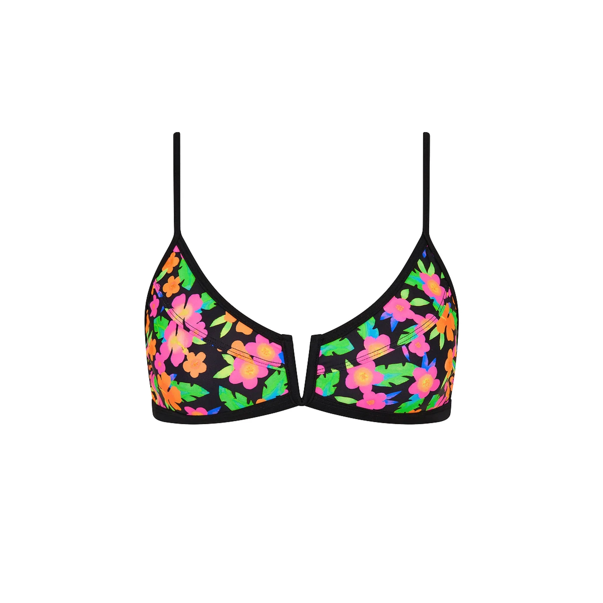 Kulani Kinis Bind Slim V Crop Bikini Top & Full Coverage Tie Bikini Bottom Bikini Set - Midnight Glow - Image 4
