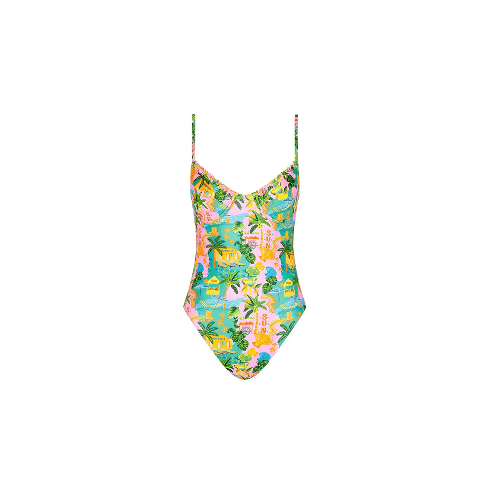 Kulani Kinis Cheeky One Piece - Sunlit Spritz - Image 4