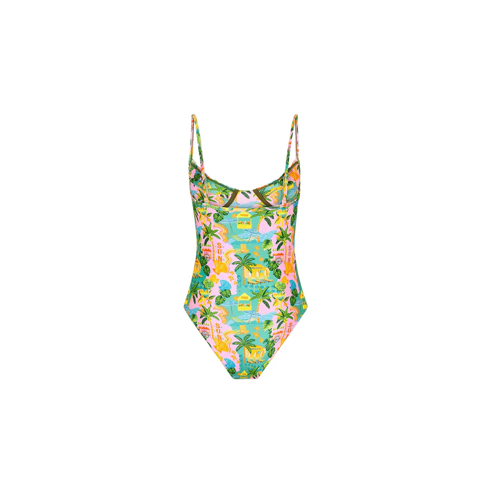 Kulani Kinis Cheeky One Piece - Sunlit Spritz - Image 5