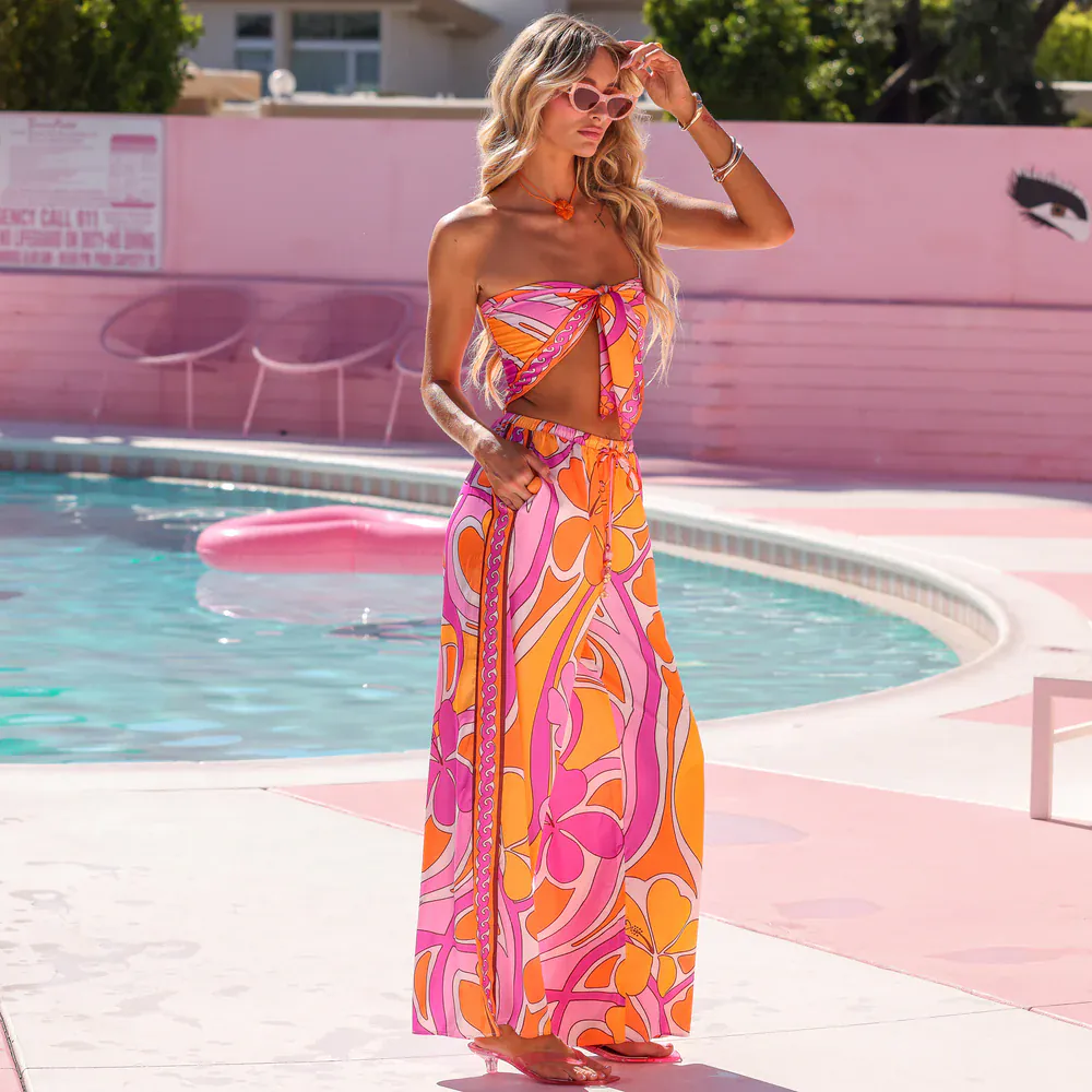 Kulani Kinis Sunrise Swirl Drawstring Resort Pants - Image 5