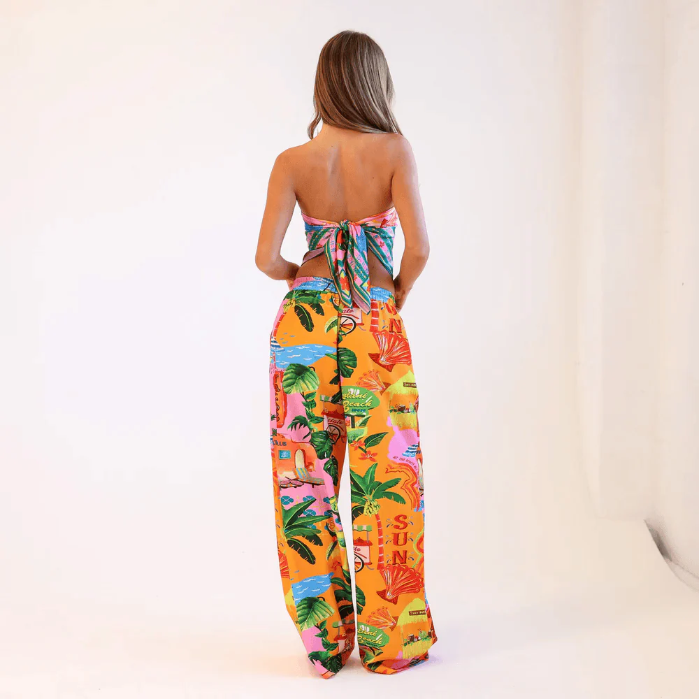 Kulani Kinis Drawstring Summer Pants - Sunlit Spritz - Image 2