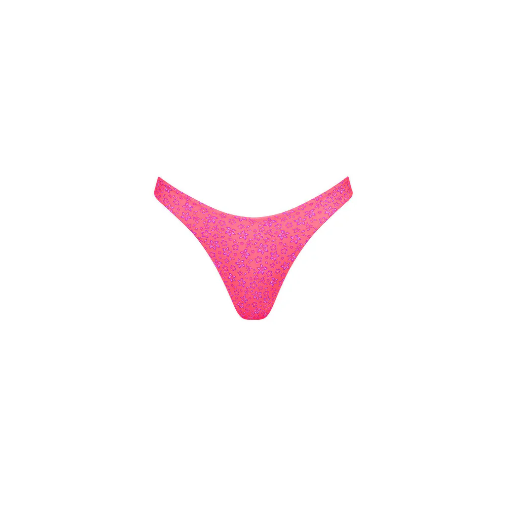 Kulani Kinis Gathered Deep V Thong Bikini Bottom - Kiss Me - Image 4