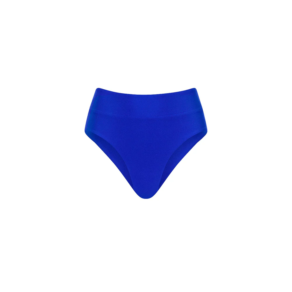 Kulani Kinis High Hip Cheeky Bikini Bottom - Blue Lagoon - Image 2