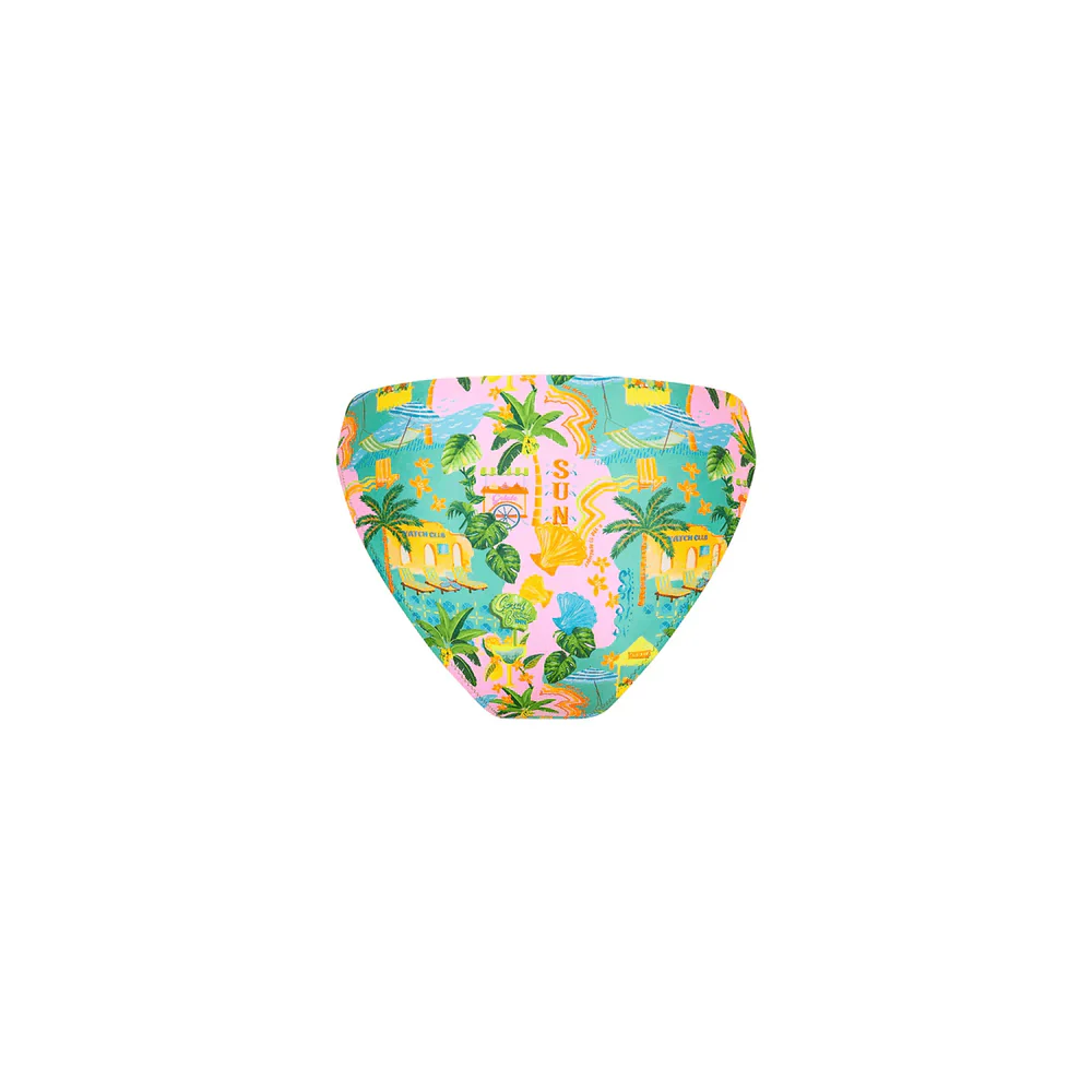 Kulani Kinis High Leg Full Vintage Bikini Bottom - Sunlit Spritz - Image 5