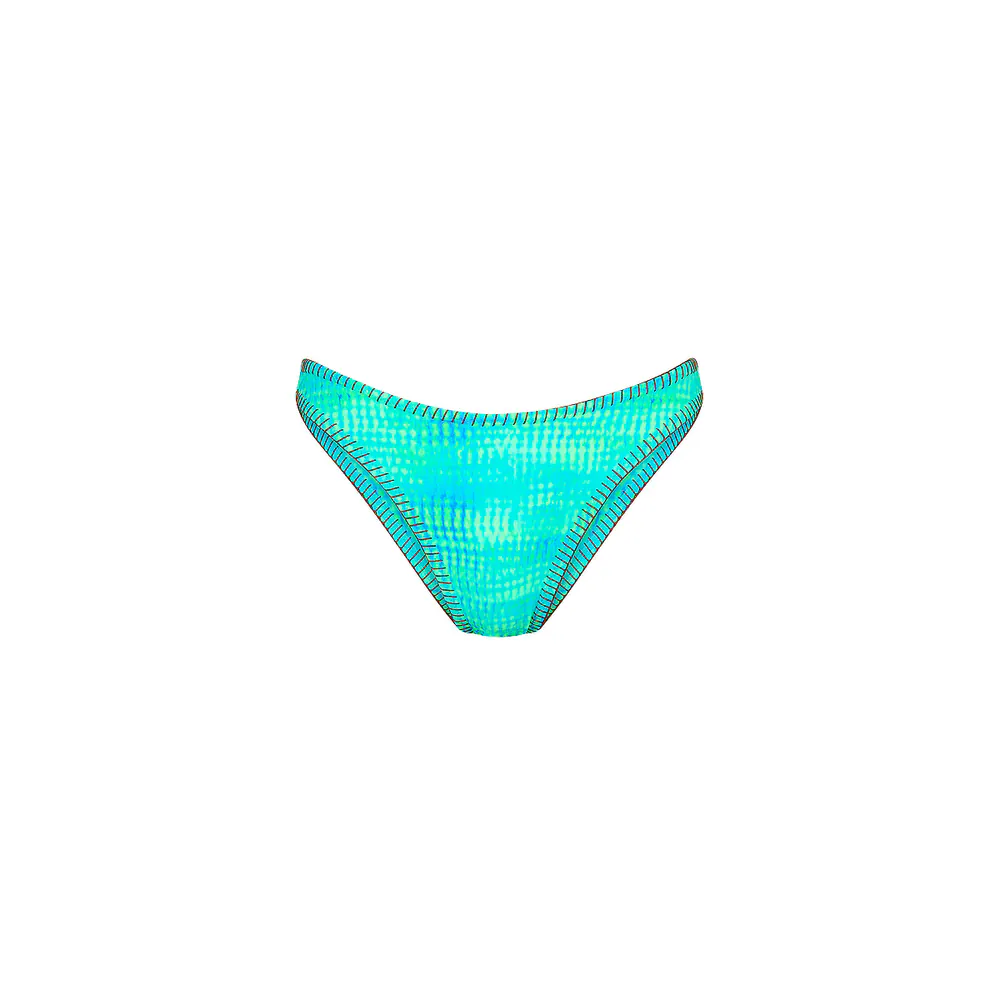 Kulani Kinis Lace Stitch High Leg Vintage Bikini Bottom - Summer Seas - Image 4