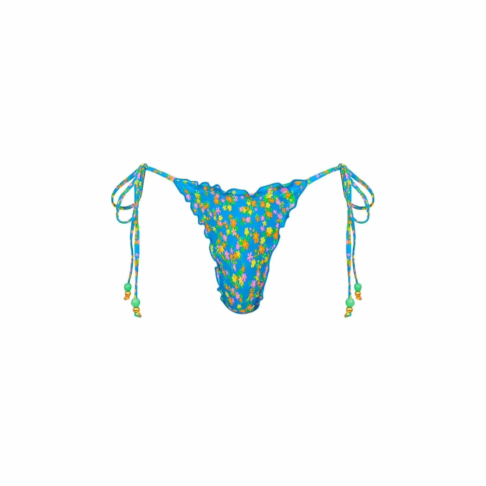 Kulani Kinis La Belle Lettuce Edge Thong Tie Bikini Bottom - Image 5