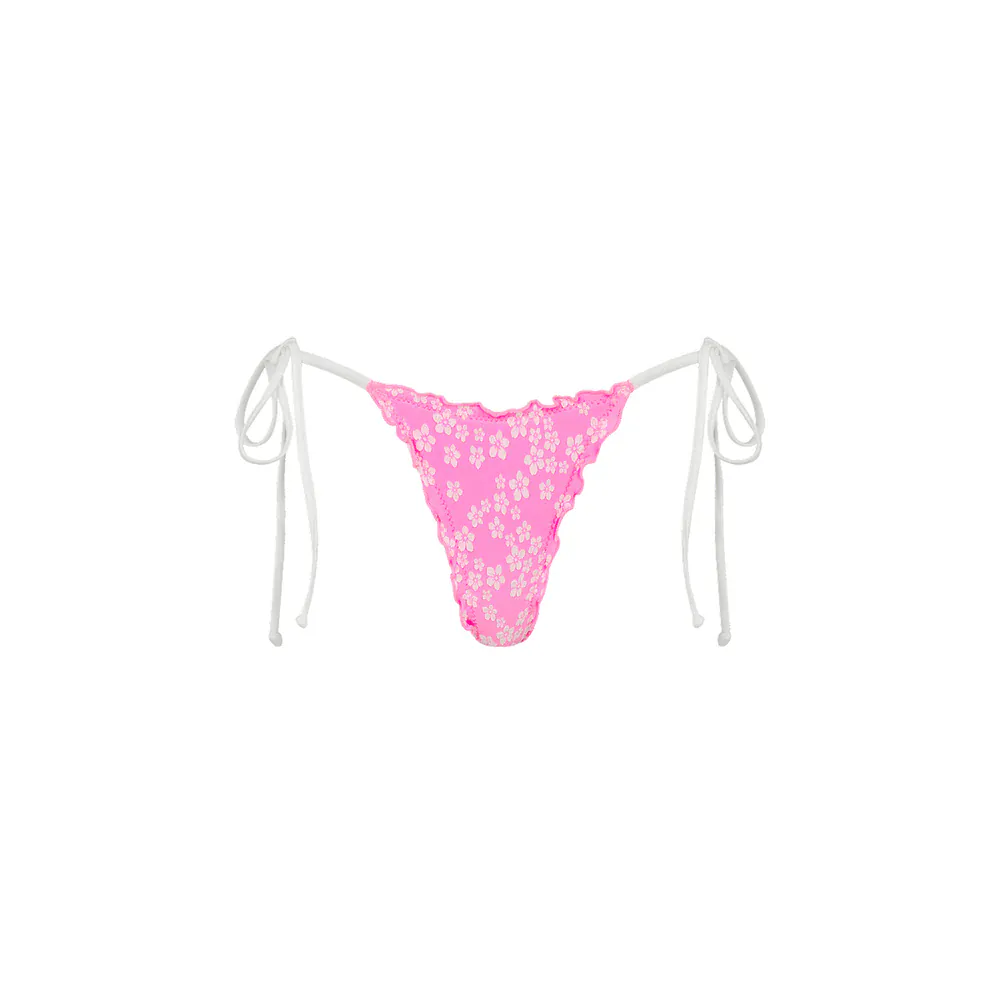 Kulani Kinis Sugar Sprinkle Lettuce Edge Thong Tie Bikini Bottom - Image 4