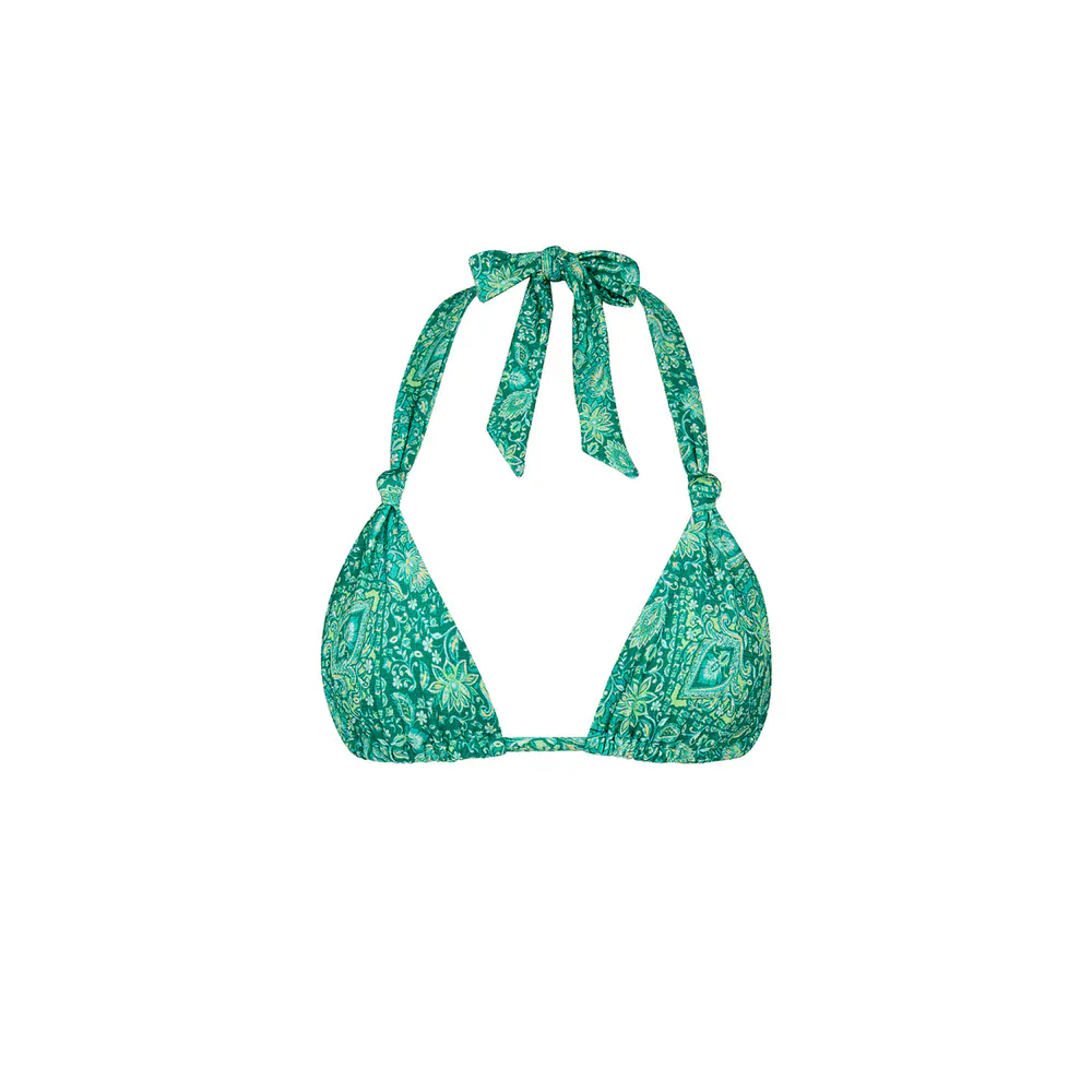 Kulani Kinis Emerald Aura Soft Knot Halter Bikini Top - Image 3