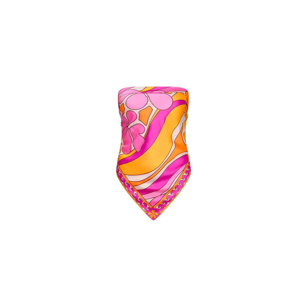 Kulani Kinis Sunrise Swirl Summer Bandana Scarf Top - Image 3