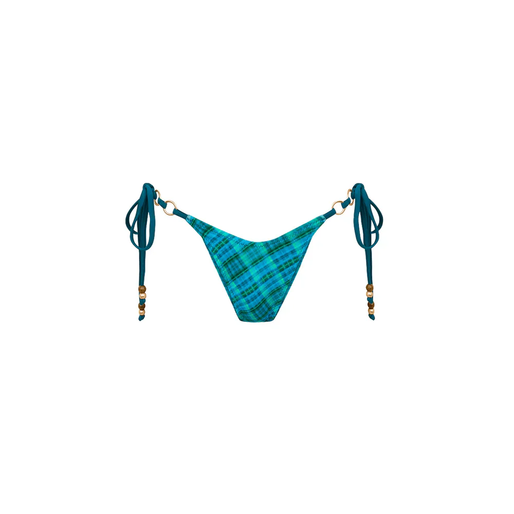 Kulani Kinis Trio Ring Cheeky Tie Bikini Bottom - Tropic Dip - Image 4