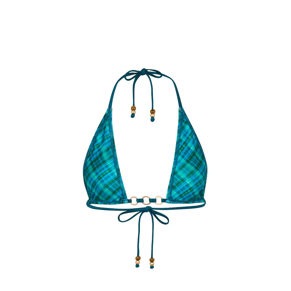 Kulani Kinis Trio Ring Triangle Bikini Top - Tropic Dip - Image 5