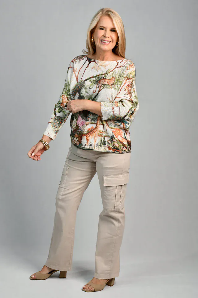 La Sofia Knit Top - Animal Kingdom - Image 3