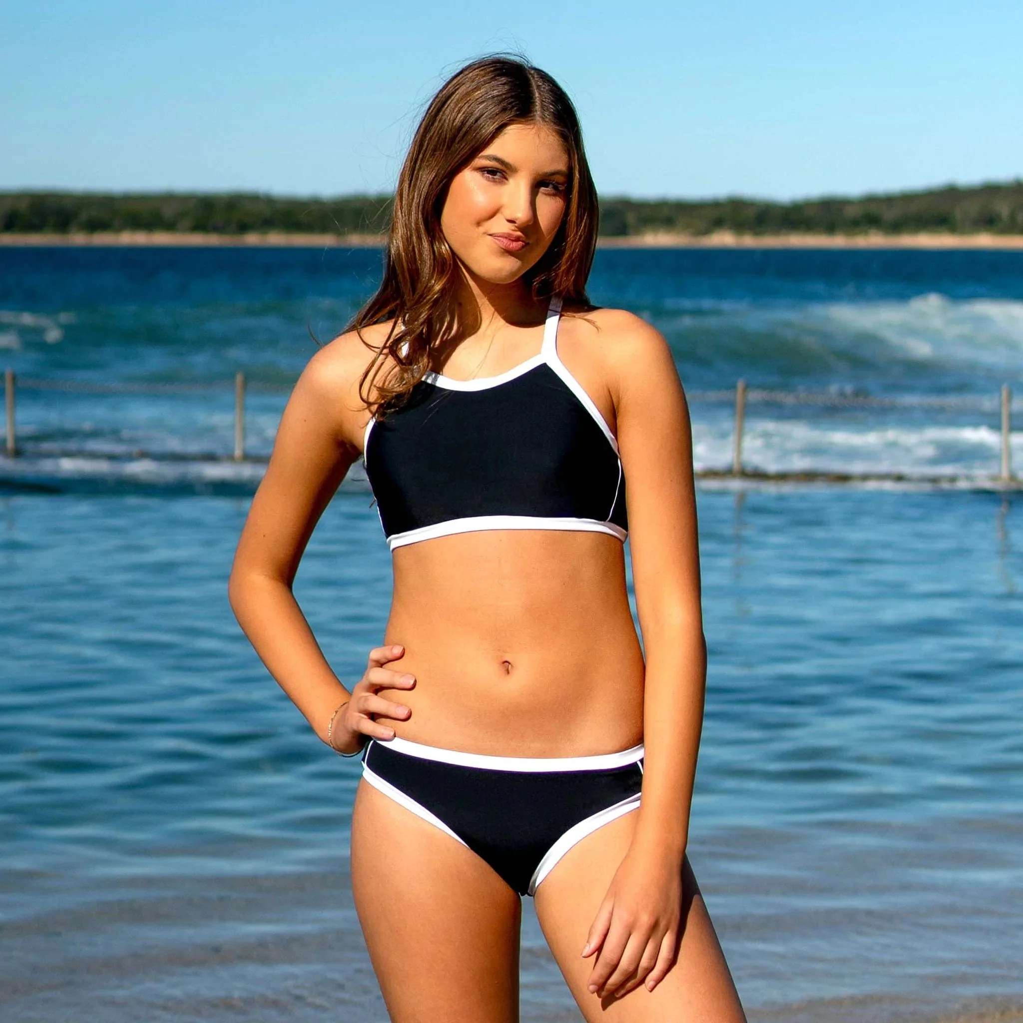 Salty Ink Ladies Salty White Band Bikini Pant