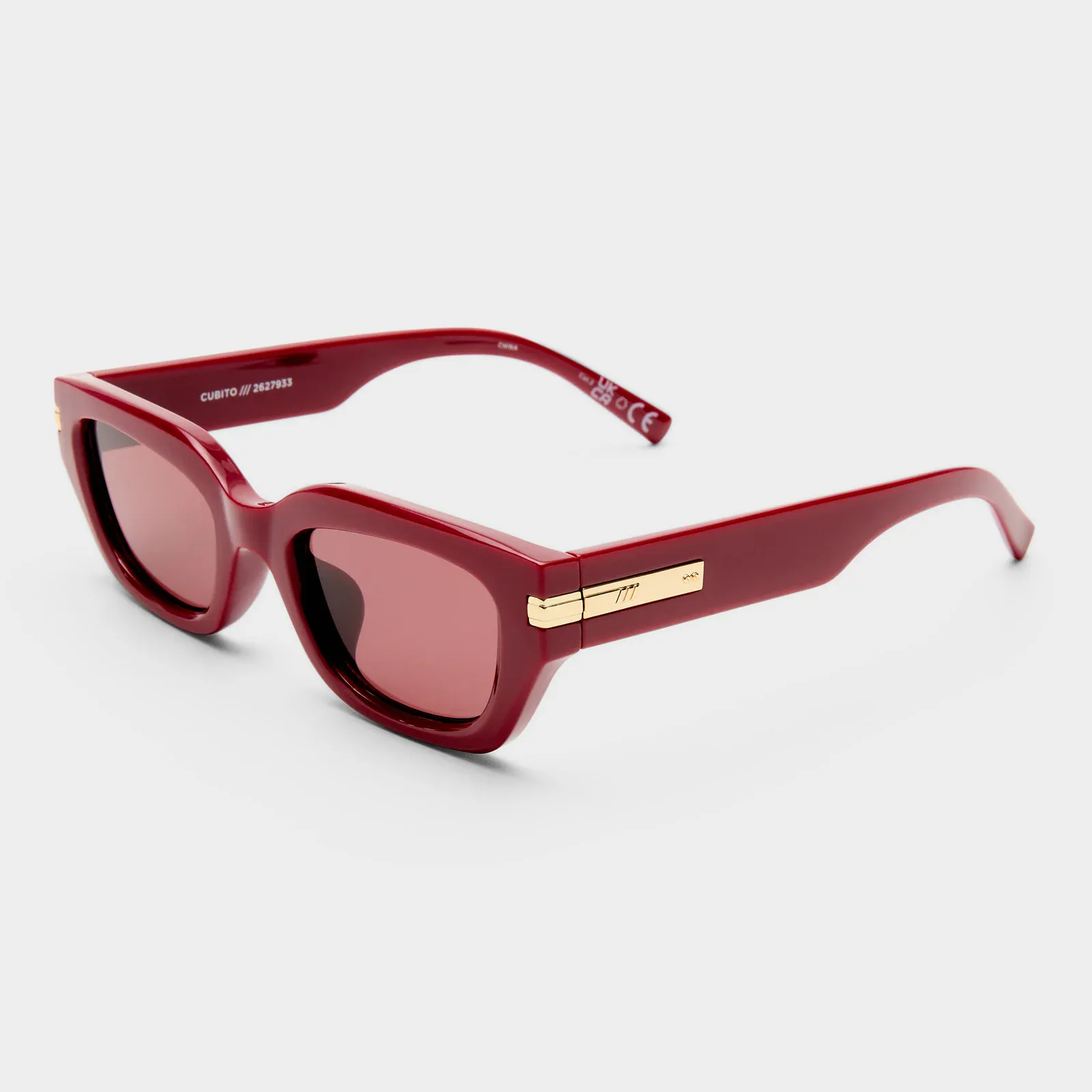 Le Specs Curito Sunnies - Burgundy - Image 3