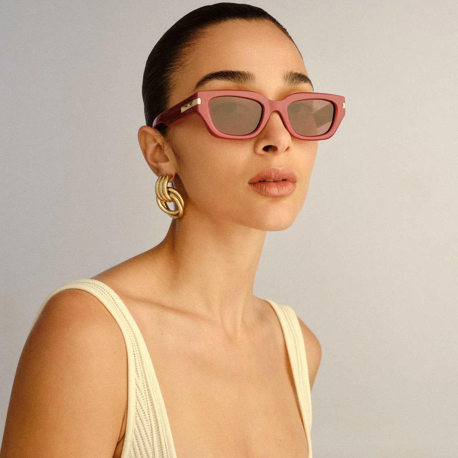 Le Specs Curito Sunnies - Burgundy - Image 7