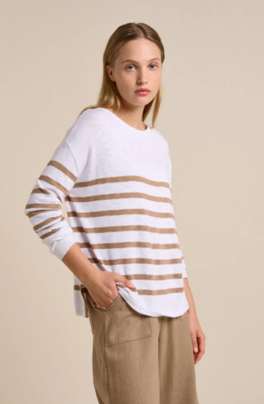 Little Lies Bobbie Top - Taupe - Image 2