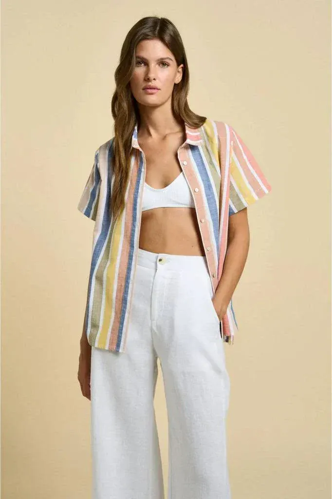 Little Lies Della Linen Pants - White