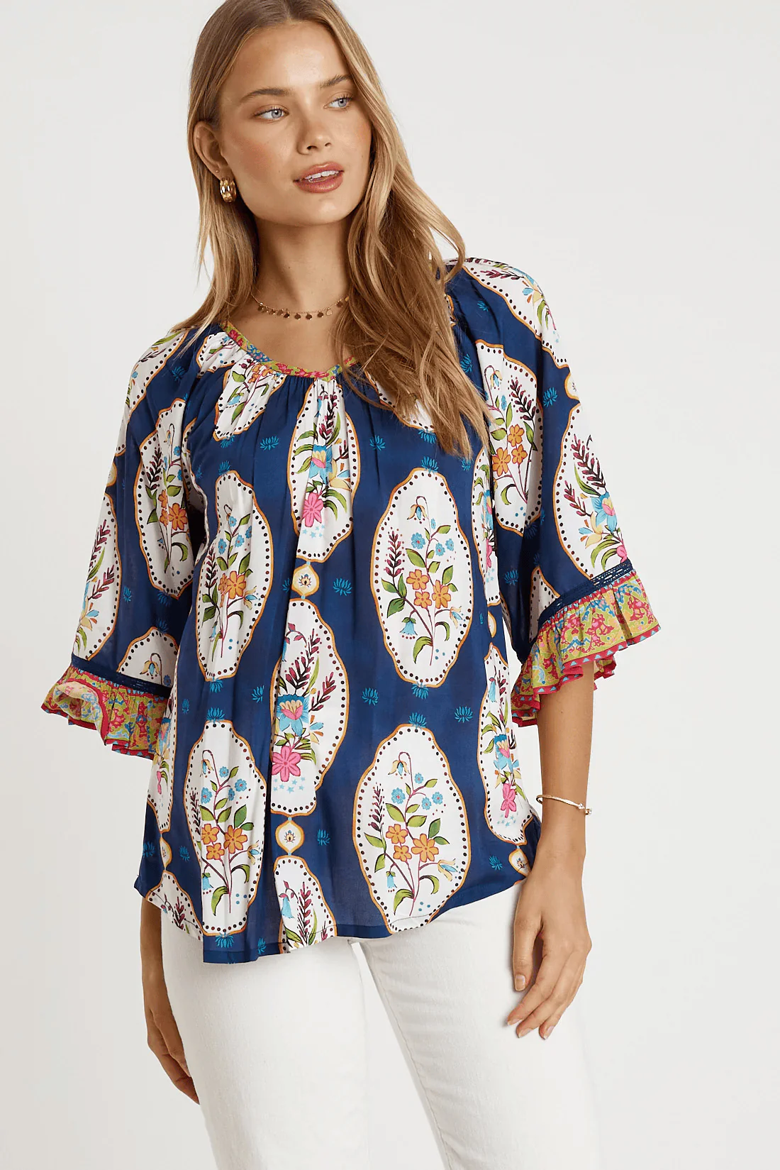 Lulalife Imogen Top- Navy