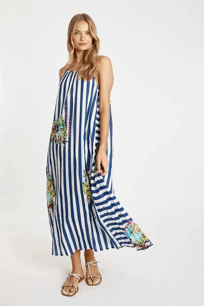Lulalife Lucciano Maxi - Navy Stripe - Image 2