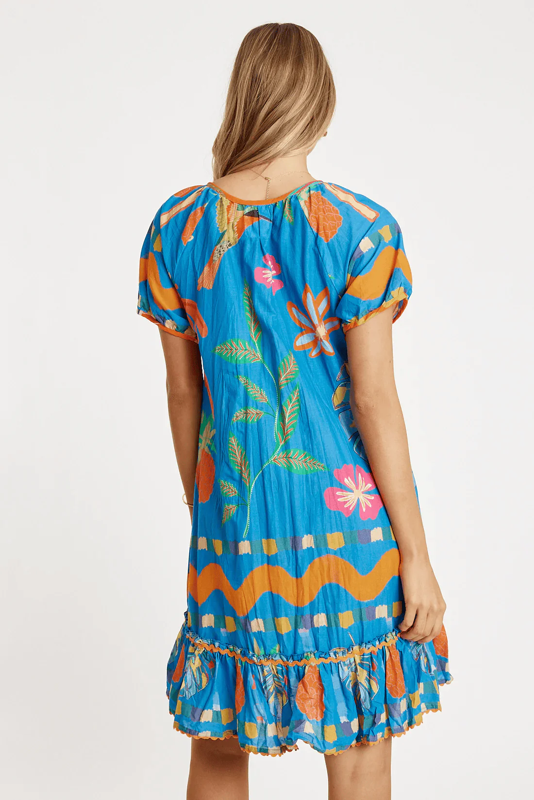 Lulalife Tasmin Shirred Dress - Ocean - Image 2