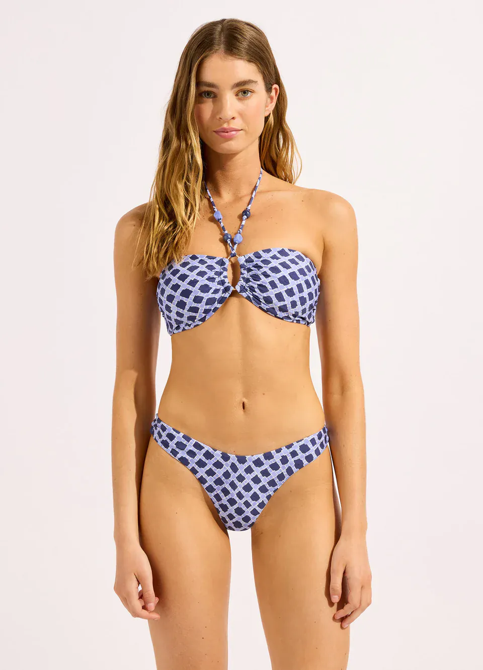Seafolly Marseille Ring Front Bandeau - Blue Indigo