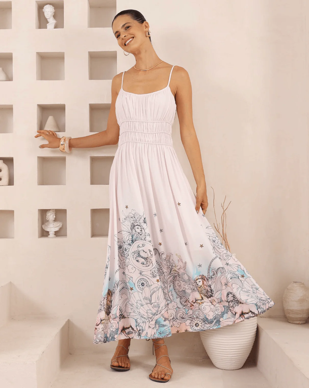 Iris Maxi Celestial Lion Maxi Dress