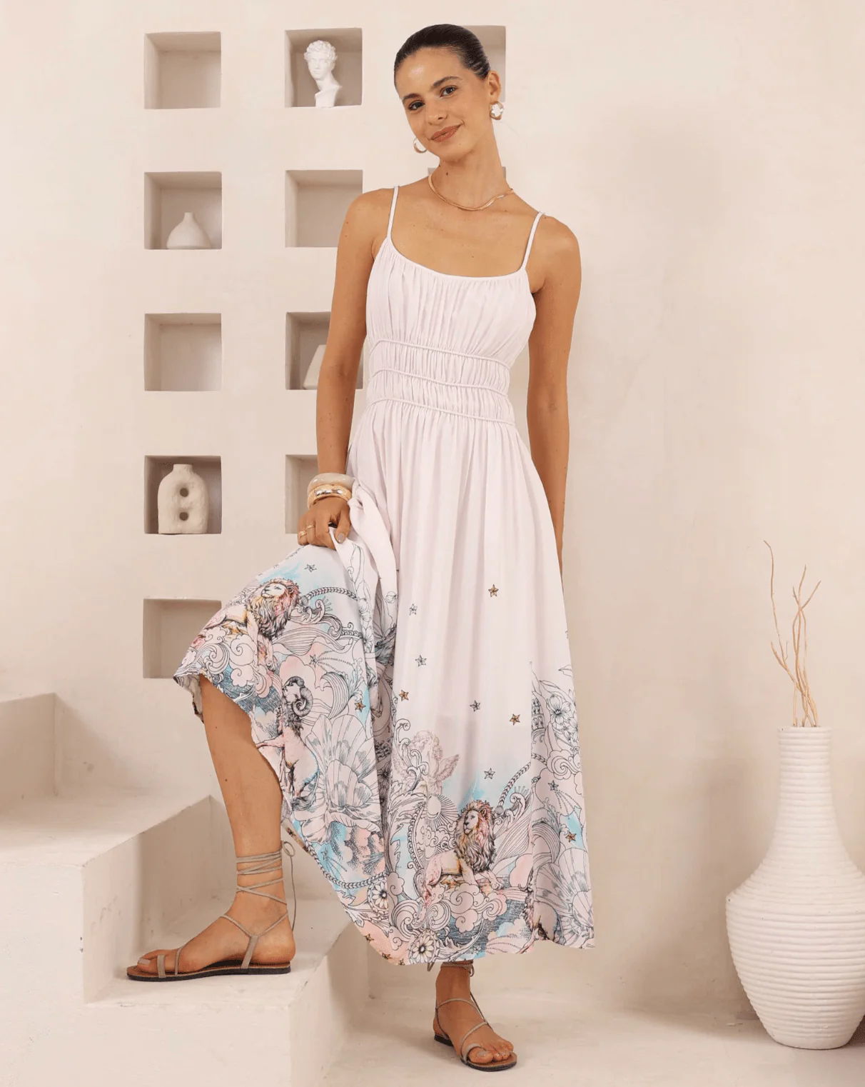 Iris Maxi Celestial Lion Maxi Dress - Image 2