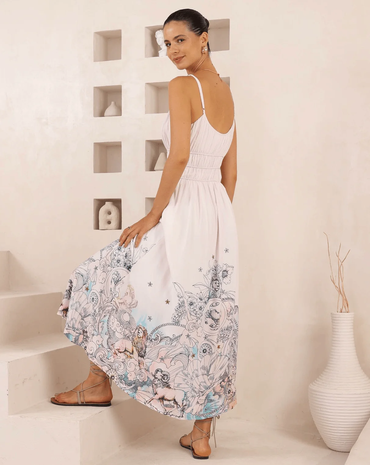Iris Maxi Celestial Lion Maxi Dress - Image 3