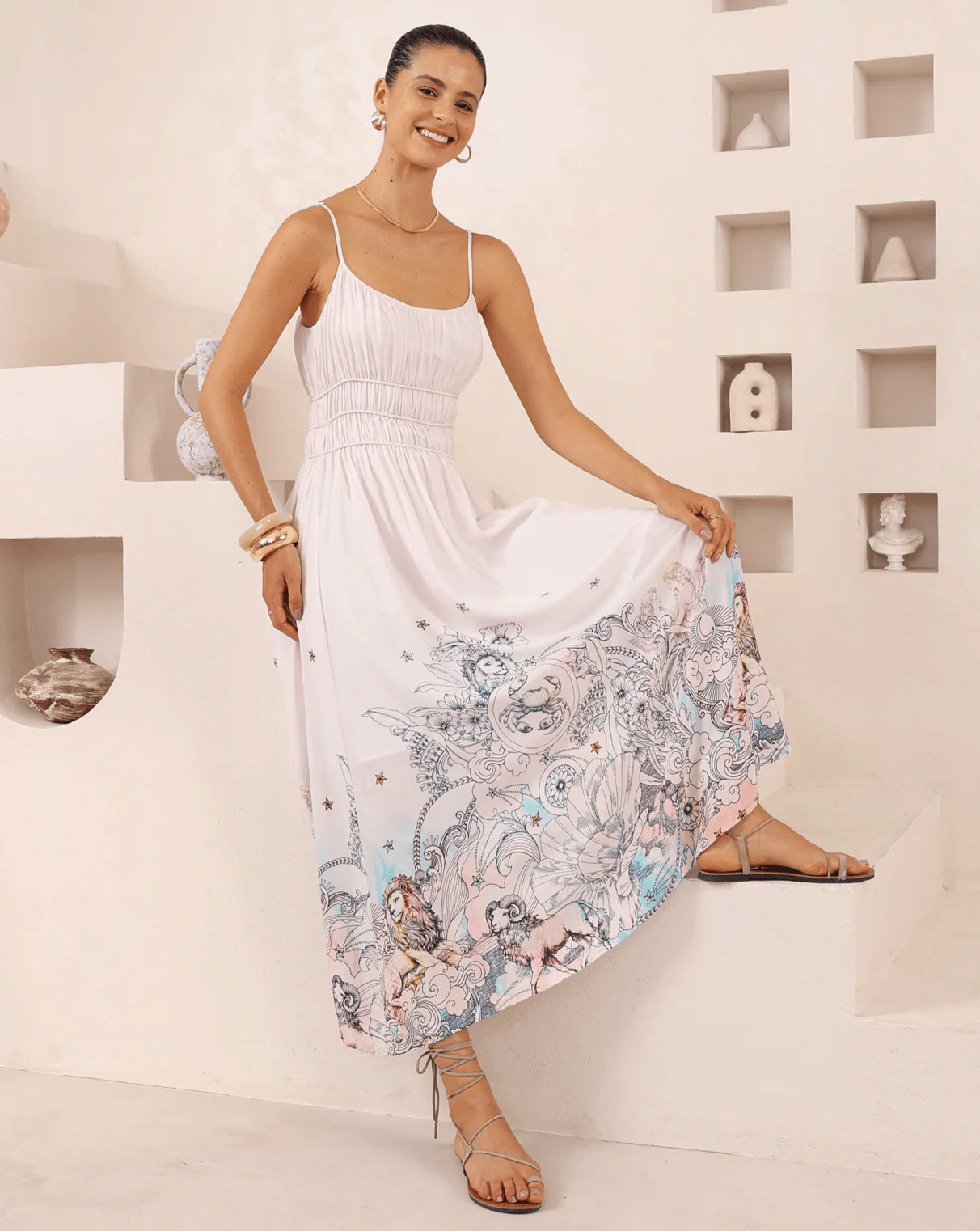 Iris Maxi Celestial Lion Maxi Dress - Image 4