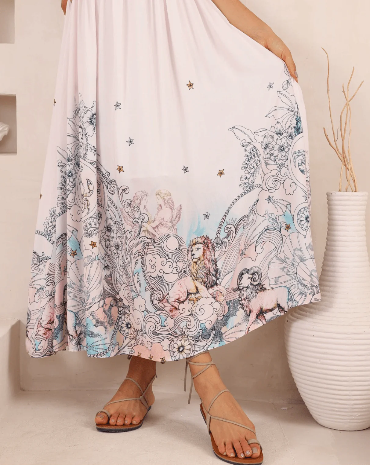 Iris Maxi Celestial Lion Maxi Dress - Image 5